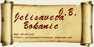 Jelisaveta Bokanić vizit kartica